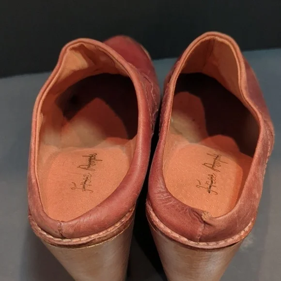 Free People Brown Leather Chance Clog w/Wood Heel Size EU 41 - Picture 11 of 14